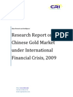 Research Report on Chinese Gold Market under International Financial Crisis, 2009