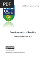 Peer Observation of Teaching:
Peer Observation Scd