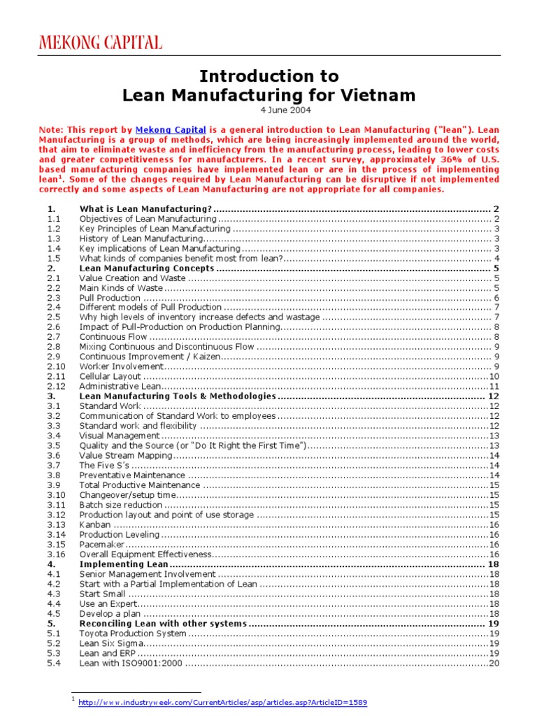 Introduction To Lean | PDF