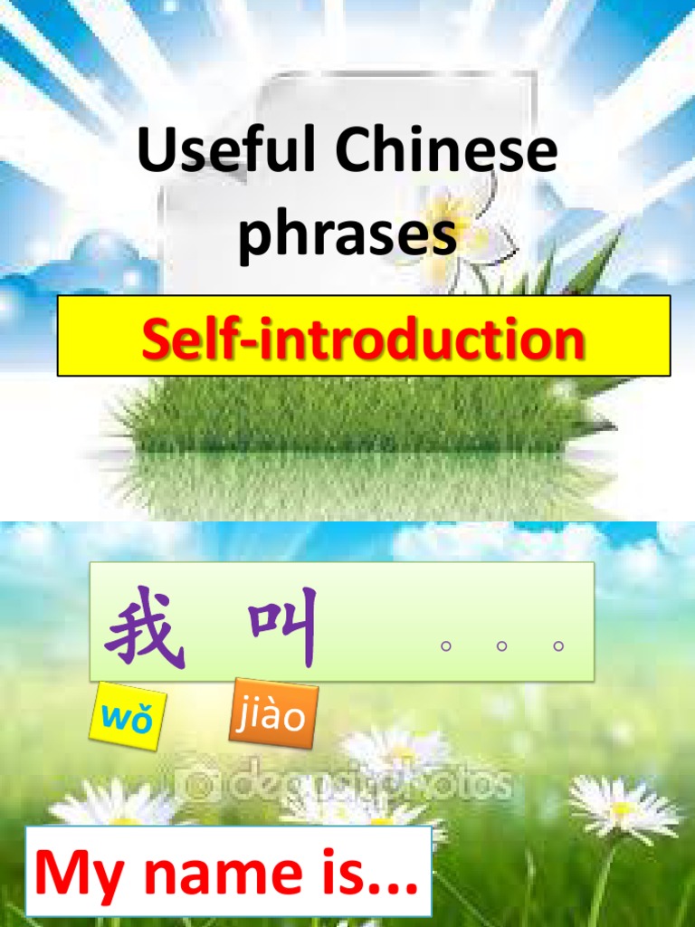 Useful Chinese Phrases - Self Introduction 1 | PDF