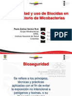 Bioseguridad y Uso de Biocidas en El Laboratorio de Micobacterias- SDS 2012