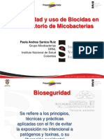 Bioseguridad y Uso de Biocidas en El Laboratorio de Micobacterias - SDS 2012