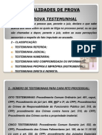 Provas - Parte III - Direito Processual Penal II