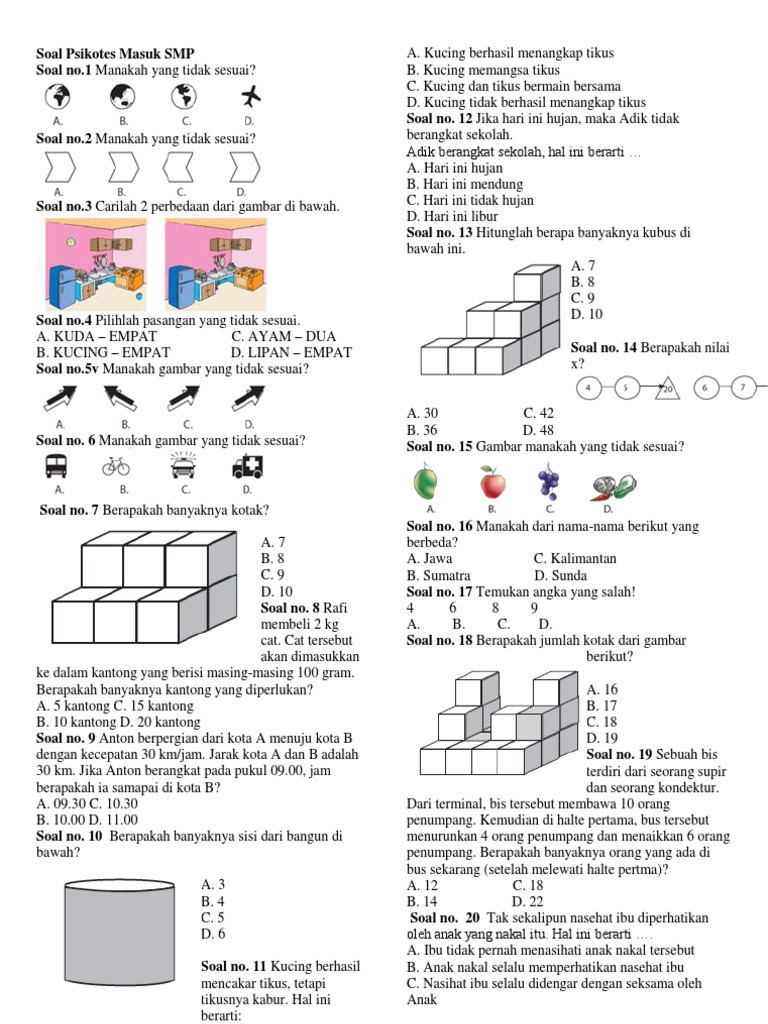 Psikotes Untuk Masuk Smp