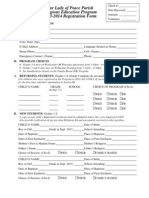 2013-2014 Registration Form