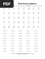 WorksheetWorks Math Facts Addition 3