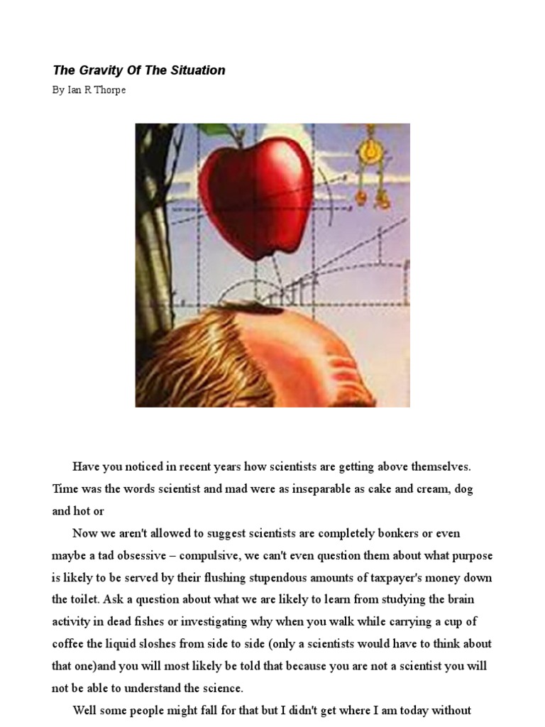 The Gravity Of The Situation Gravity Physics & Mathematics