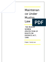 Maintenance Muslim Law Project
