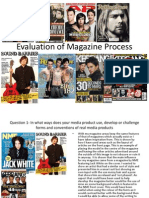 Evaluation of Magazine Process & Photographs