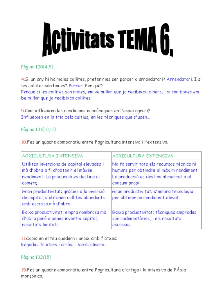 Activitats Tema 6 | PDF