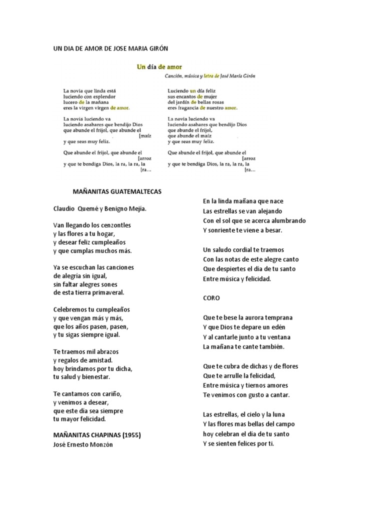 Canciones Guatemaltecas | Amor | Religión y creencia