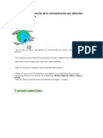 Causas y Consecuencias de La Contaminación Por Desechos Sólidos Domésticos