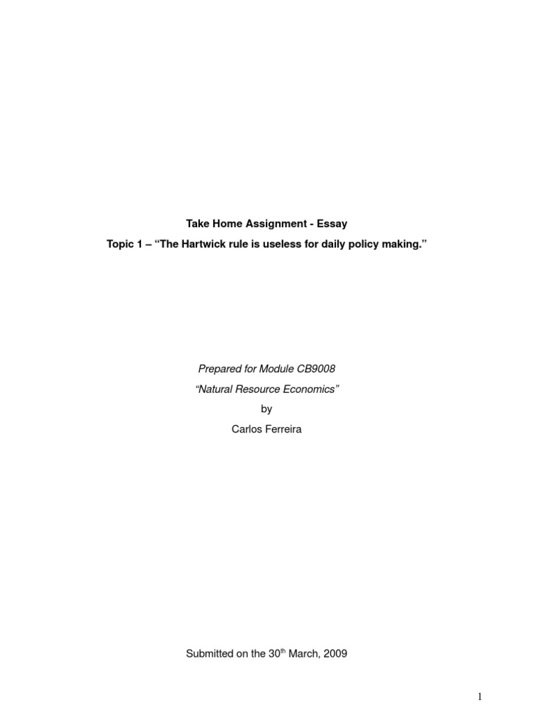 Hartwick Rule Resource Botswana