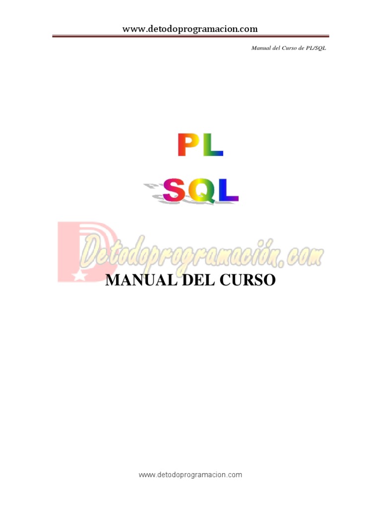 Curso PL - SQL Español | PDF | Pl / Sql | SQL
