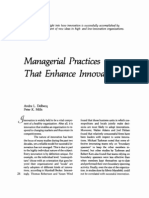 Managerial Practices That Enhance Innovation