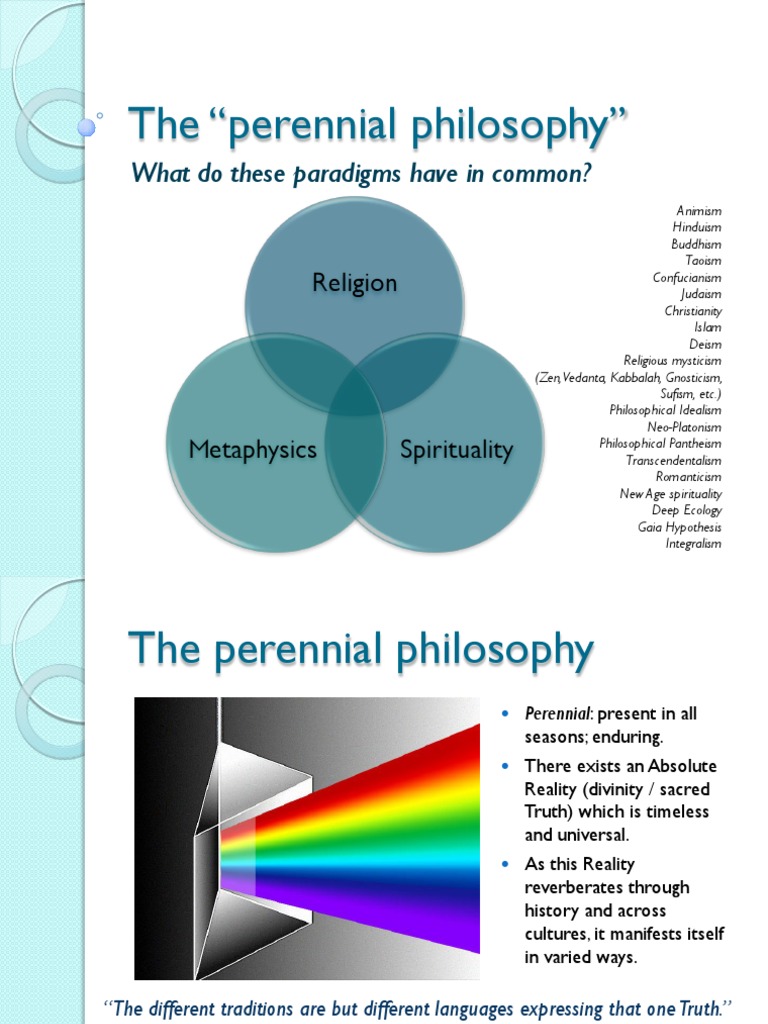 The Perennial Philosophy PDF Spirituality Absolute (Philosophy)
