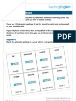 Phonetic Dominoes No Match Marks