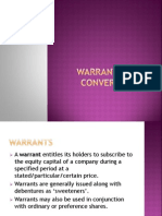 Warrants and Convertibles.