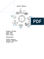 Daily Meals: Breakfast Mic Dejun Lunch Prânz Dinner Cina Snack Gustare