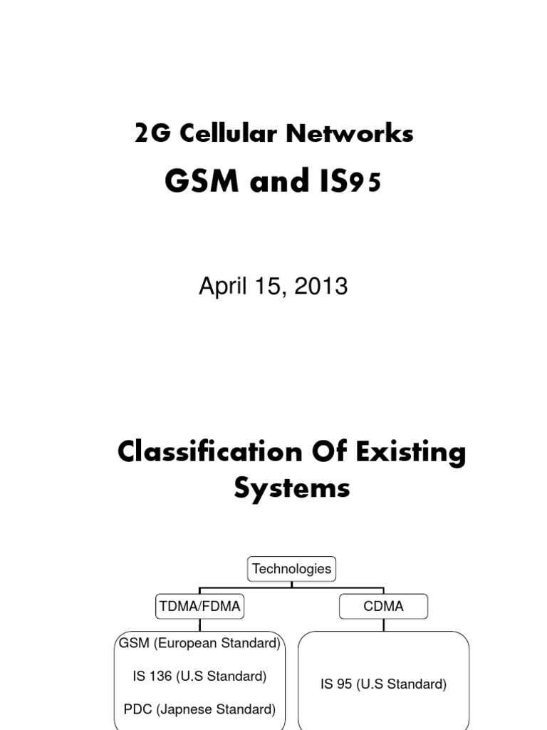 Overview of 2G Cellular Networks | PDF | Code Division Multiple Access ...