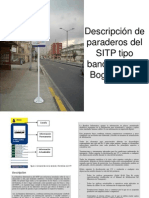 Descripción de Paraderos Del SITP Tipo Bandera para Bogotá D.C.