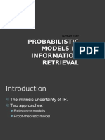 Research - Probabilistic Models in Information Retrieval