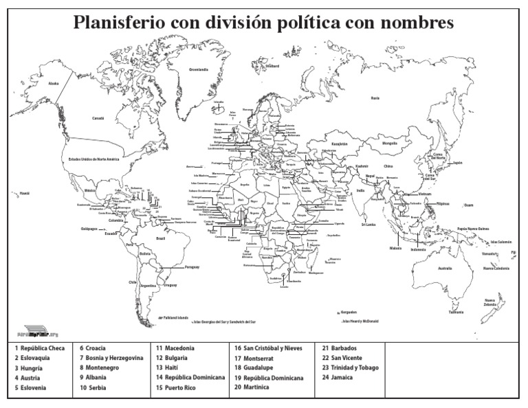 Featured image of post Mapamundi Para Imprimir Con Division Politica Y Nombres Un mapamundi es aquel que muestra al mundo en su totalidad