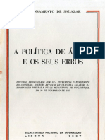 Salazar. a Politica de Africa e Os Seus Erros.1967