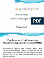 Quality Management Systems in Radiotherapy Based On ISO 9001 Standard