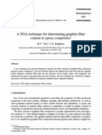 A TGA Technique For Determining Graphite FiberconteA TGA Technique For Determining Graphite Fibercontent in Epoxy Compositesnt in Epoxy Composites
