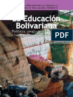 Educacion Bolivariana Politicas Programas y Acciones