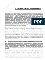 Estados Financieros Pro-Forma