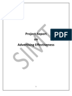 Project Report on Advertising Effectiveness