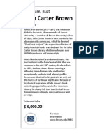 Label For John Carter Brown Bust