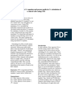 Usage of Equivalent CV Equation and Porous Media - v1