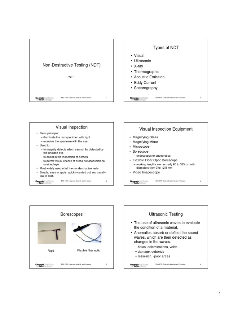 NDT Methods Overview and Applications | PDF