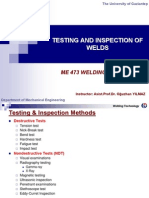 Testing and Inspection of Welds