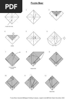 Crease Here Only.: Fozzie Bear Character © Muppet Holding Company, Origami Model © Robin Glynn December 2002
