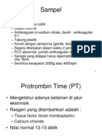 PK - Sampel Pemeriksaan Faal Koagulasi (Dr. Rini Riyanti, SP - PK)