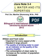 Lecture 3 and 4 Natural Water and Its Properties 2012 - 2