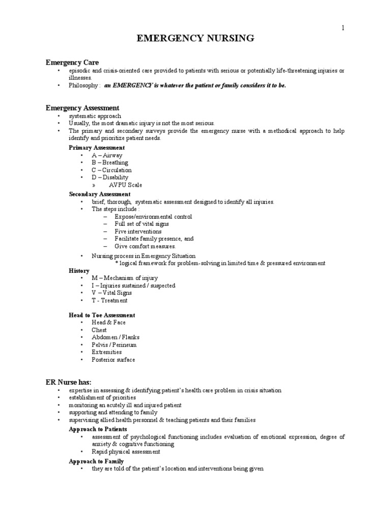 Emergency Nursing | PDF | Shock (Circulatory) | Traumatic Brain Injury