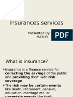 Insurances Services: Presented By: Mayur Gakhar