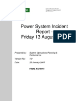 Power System Incident Report