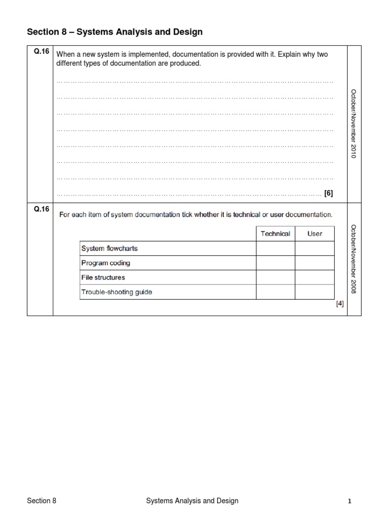 Systems Analysis Documentation Insights | PDF
