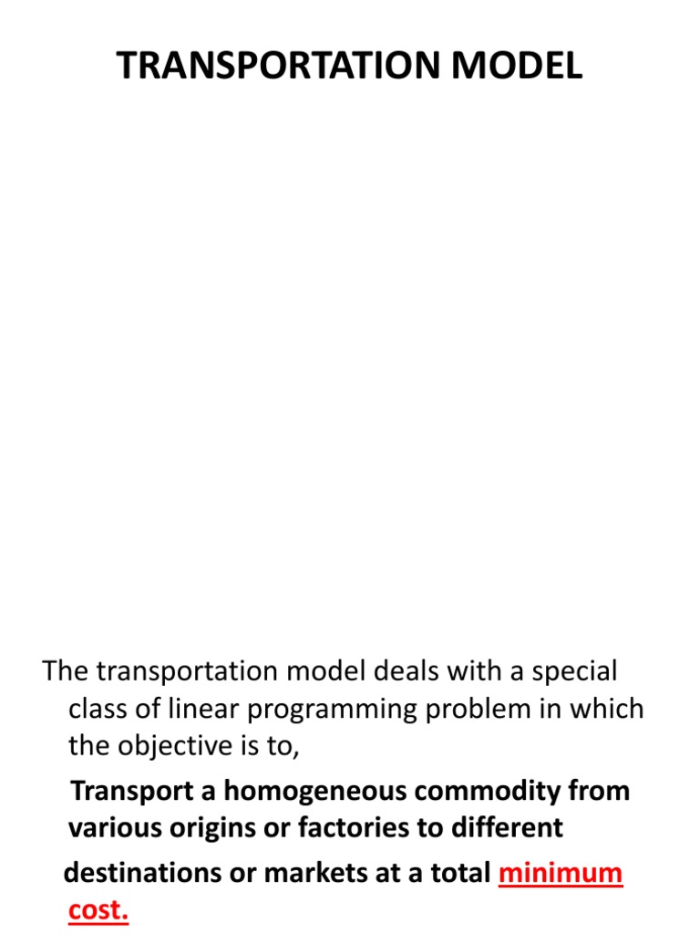 Transportation and Transshipment | PDF | Mathematical Optimization ... image.