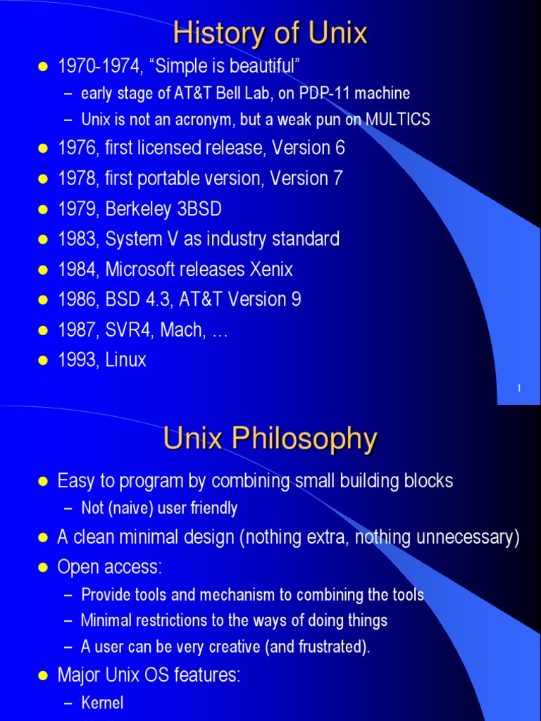 1 Unix | PDF | Command Line Interface | Operating System