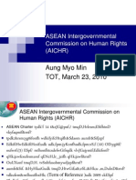 ASEAN Intergovernmental Commission On Human Rights (Aichr) : Aung Myo Min TOT, March 23, 2010