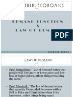 Law of Demand & Demand Function
