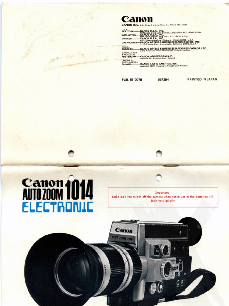 動作〇】CANON 8ミリカメラ Auto Zoom 1014