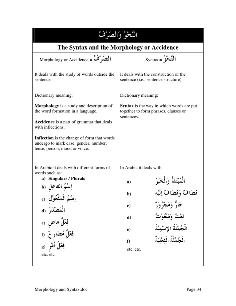 Morphology and Syntax | Morphology (Linguistics) | Grammar